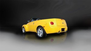 Chevrolet SSR Performance Exhaust - Rear - CORSA Performance - Sport Cat-Back, Dual Rear Exit, Single Pro-Series Tips - Polished - `05-`06